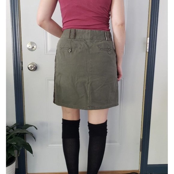 Y2K Olive Green Old‎ Navy Mini Skirt - Picture 3 of 5